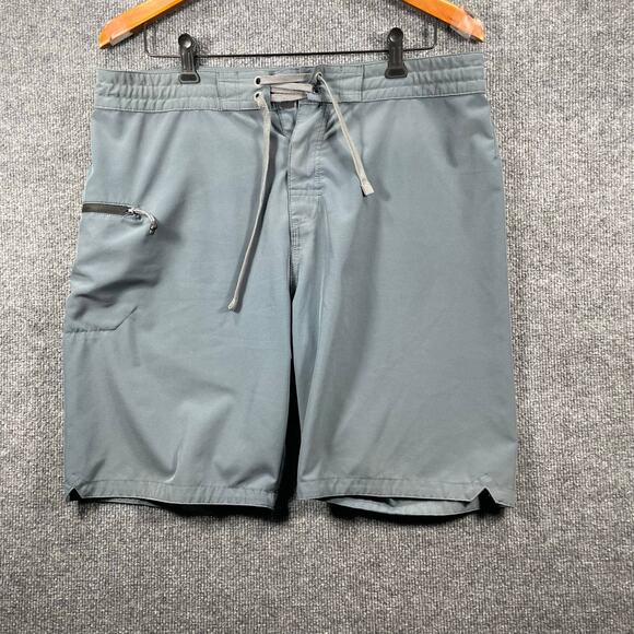 prAna Hybrid Shorts Men's 34 (36) Gray Drawstring Zip Pockets Outdoor READ - Picture 1 of 8